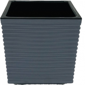 Кашпо Стиль с дренажным вкладышем 3л Светло-серый