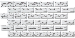 Панель ПВХ Грейс Плитка Зеркальная волна 0,962х0,484 (уп.-20шт)