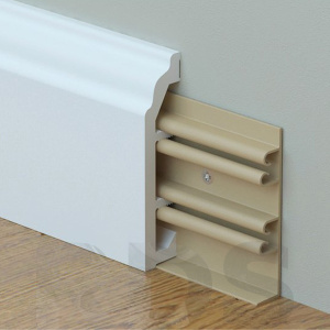 Профиль ПВХ клипса монтажная к плинтусу Rico Color HSP 80 Грейс