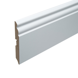 Профиль МДФ Плинтус Грейс Durowood 100Е Белый под покраску Грейс