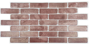 Панель ПВХ Грейс Кирпич старый коричневый 1,025х0,492 (уп.-10шт)