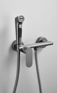 Смеситель с гигиенической лейкой Оружейная сталь Belz арт B55645-3