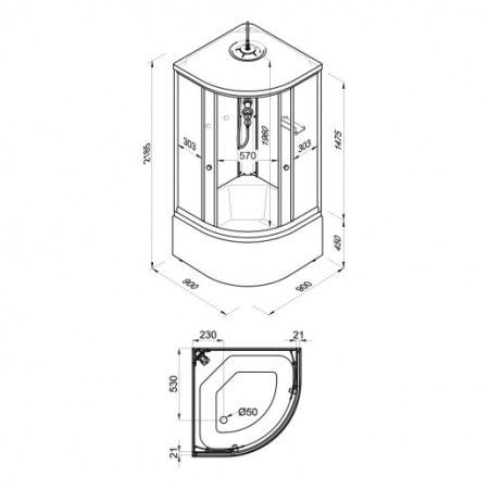 Душевая кабина TRITON Вельвет Б 3