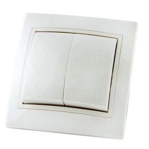 Выключатель 2-кл. скрытой установки Таймыр Белый TDM арт. SQ1814-0002
